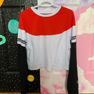 Crop long sleeve shirt